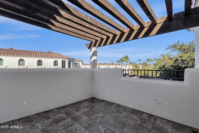 view of patio with a pergola