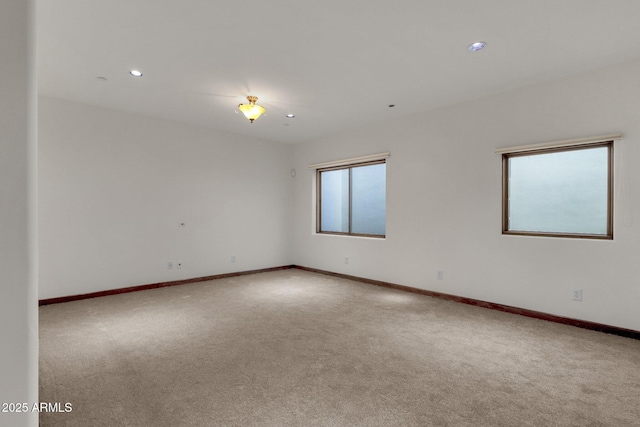 view of carpeted spare room