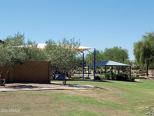 21042 E Camina Buena Vis, Queen Creek, AZ 85142 - view of home's community featuring a gazebo and a lawn