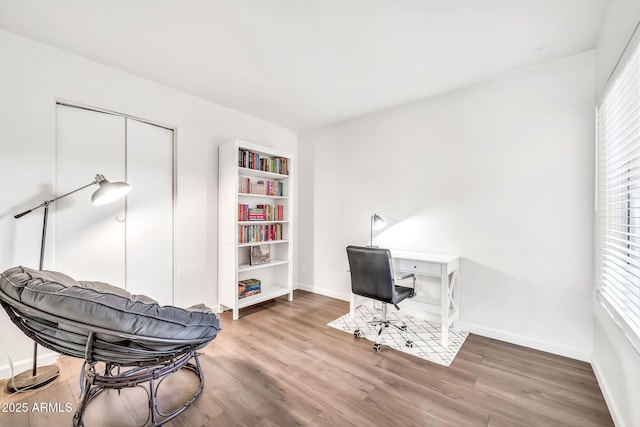 14801 N 25th Dr Unit 2, Phoenix, AZ 85023 - office area featuring wood finished floors and baseboards