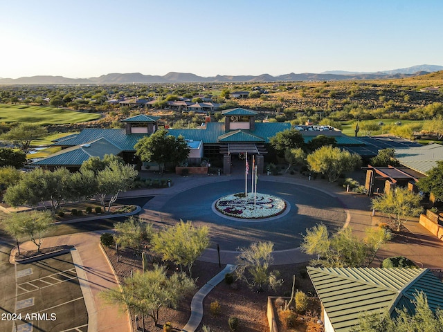 aerial view featuring a mountain view