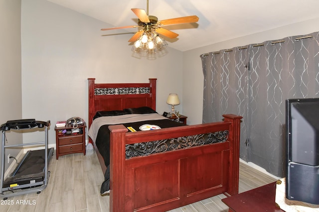 7916 E Naranja Ave, Mesa, AZ 85209 - bedroom featuring wood finish floors and a ceiling fan