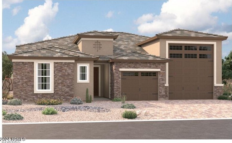 view of front of home featuring a garage