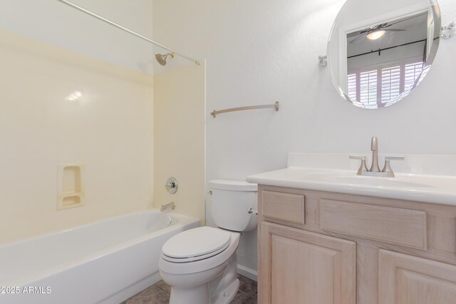 14056 E Desert Cove Ave, Scottsdale, AZ 85259 - bathroom featuring vanity, toilet, and bathing tub / shower combination