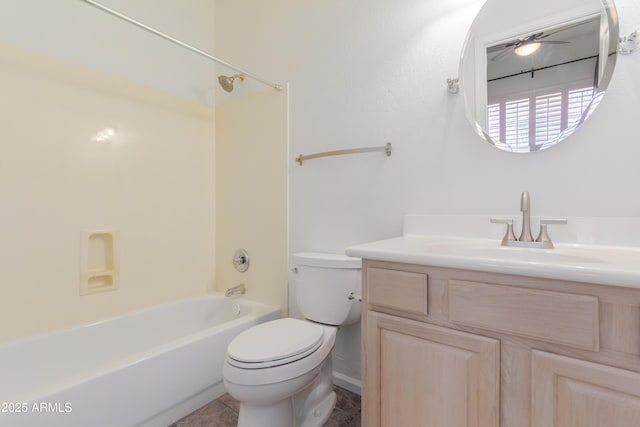 14056 E Desert Cove Ave, Scottsdale, AZ 85259 - bathroom featuring vanity, toilet, and bathing tub / shower combination