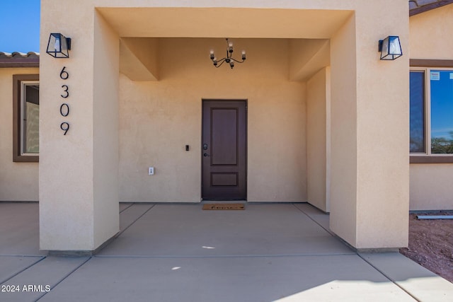 view of doorway to property