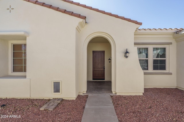 view of doorway to property