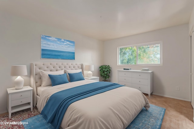 view of carpeted bedroom