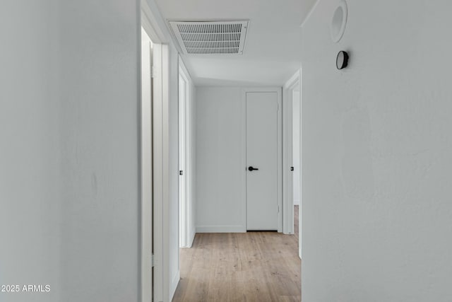 hall featuring light hardwood / wood-style floors