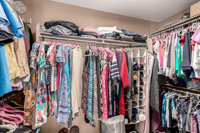 view of walk in closet