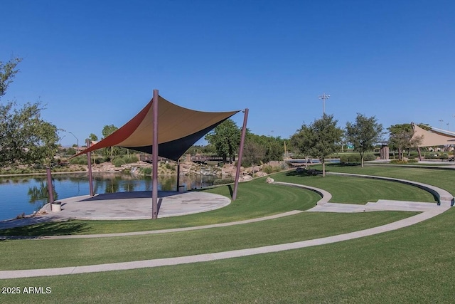 8474 W Clemente Way, Florence, AZ 85132 - view of home's community featuring a lawn and a water view