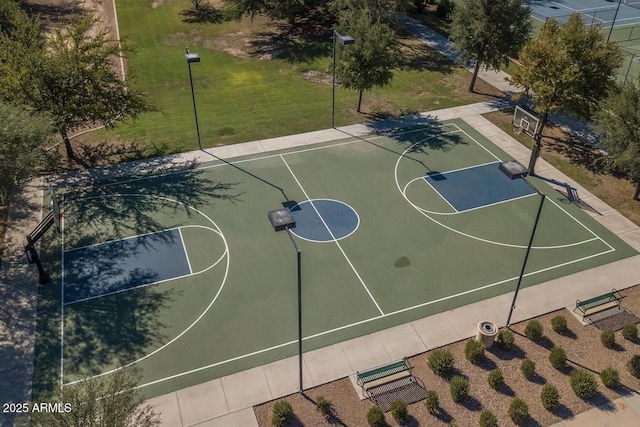 8474 W Clemente Way, Florence, AZ 85132 - view of basketball court with community basketball court and a yard