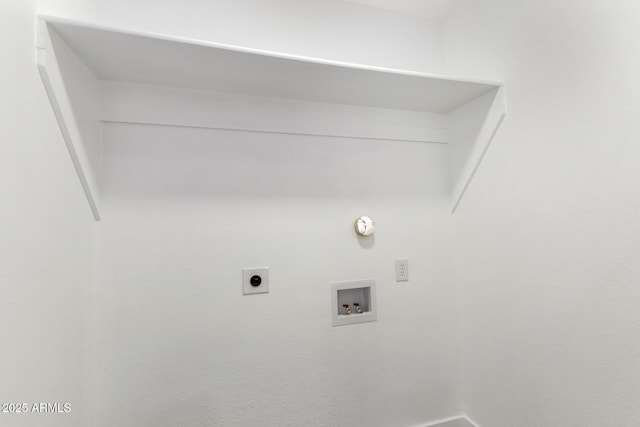 washroom with hookup for a washing machine, laundry area, and hookup for an electric dryer