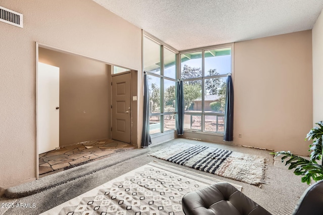 736 E Loyola Dr, Tempe, AZ 85282 - foyer featuring a textured ceiling, carpet flooring, and expansive windows