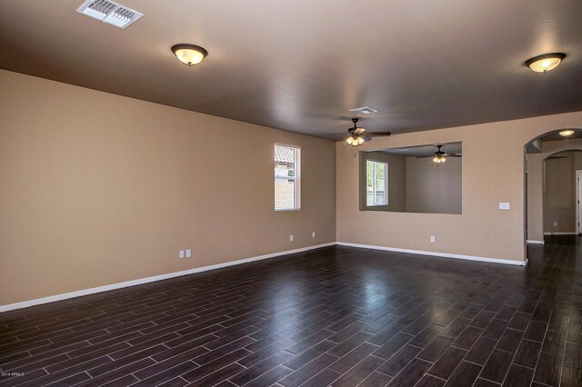 unfurnished room featuring ceiling fan