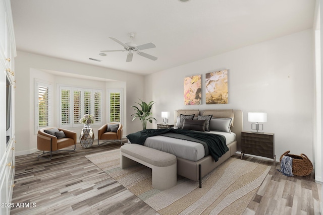 15583 W Big Sky Dr, Surprise, AZ 85374 - bedroom with ceiling fan and light hardwood / wood-style floors