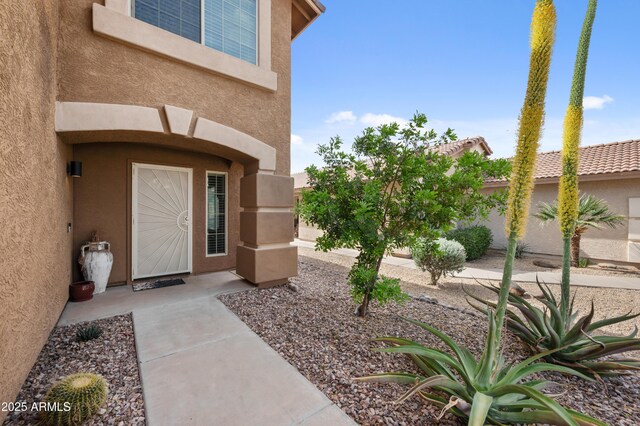 23211 N 22nd Pl, Phoenix, AZ 85024 - doorway to property featuring stucco siding