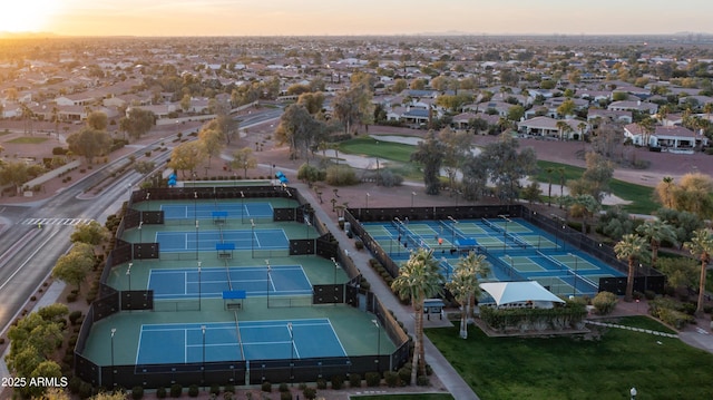 aerial view featuring a residential view