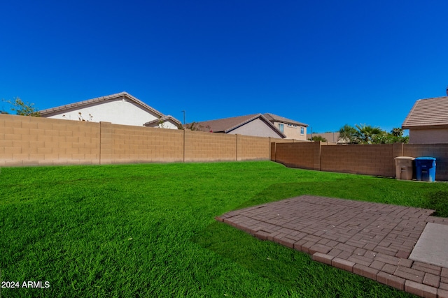 view of yard featuring a patio area