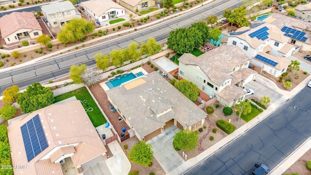 bird's eye view with a residential view