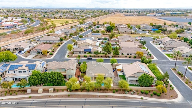 aerial view with a residential view