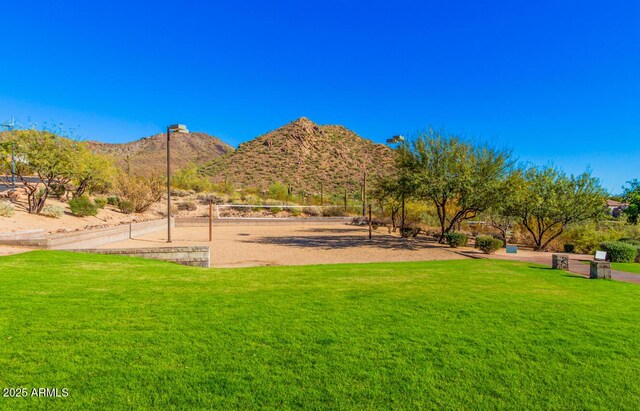 35206 N 27th Ave, Phoenix, AZ 85086 - view of grassy yard featuring volleyball court and a mountain view