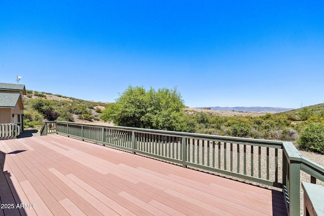 490 S Hideaway Dr, Dewey, AZ 86327 - wooden deck with a mountain view