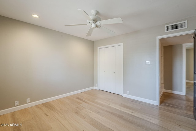 3138 N 82nd Pl, Scottsdale, AZ 85251 - unfurnished bedroom with light wood finished floors, baseboards, and visible vents