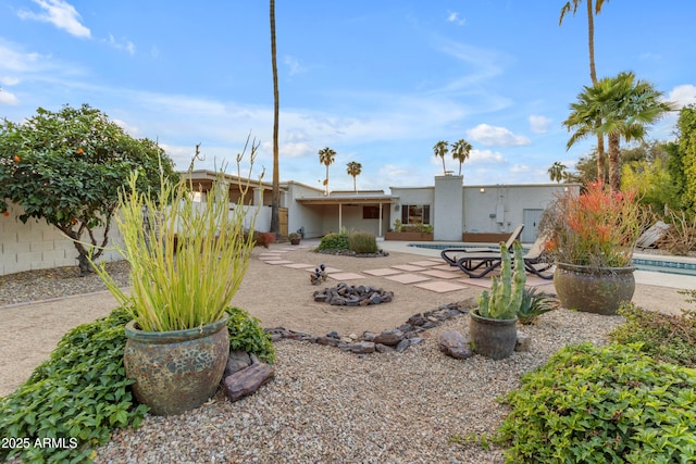 rear view of property with a patio