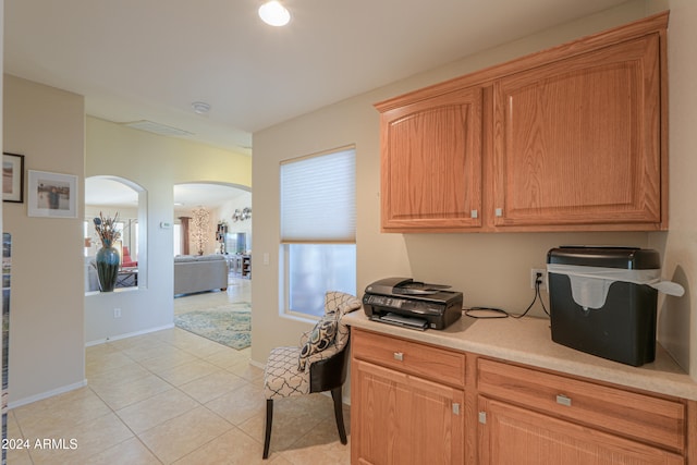 kitchen featuring light tile patterned floors