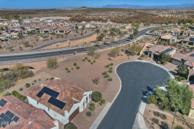 bird's eye view featuring a mountain view