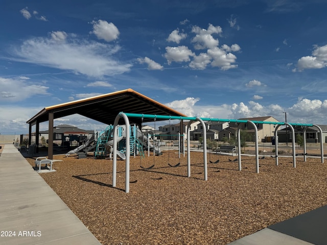 view of jungle gym