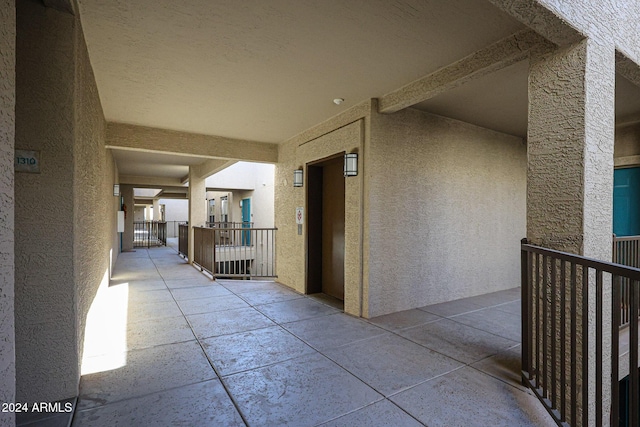 hallway with elevator