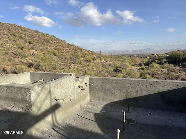 exterior details featuring a mountain view