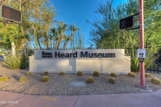 view of community sign