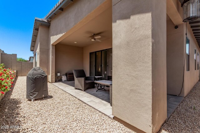 939 E Paseo Way, Phoenix, AZ 85042 - view of patio / terrace featuring ceiling fan and a grill