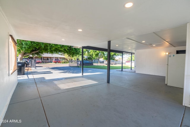 view of patio / terrace with a carport