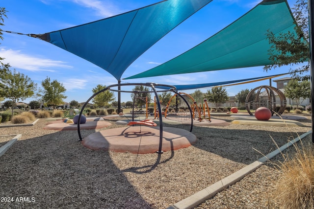 view of jungle gym