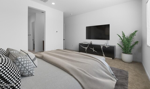 view of carpeted bedroom