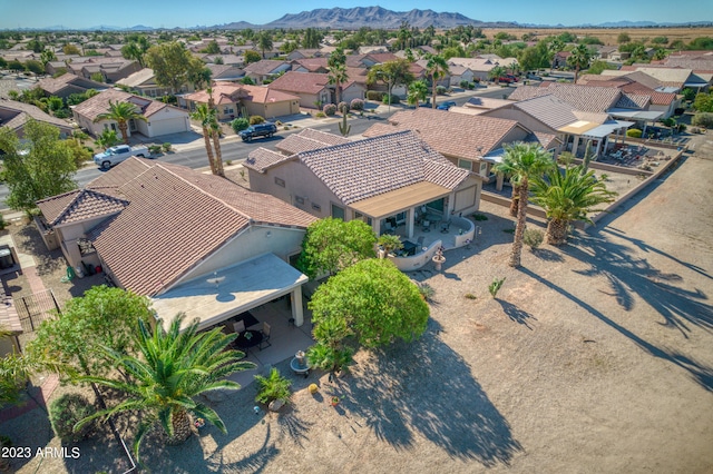 bird's eye view featuring a mountain view