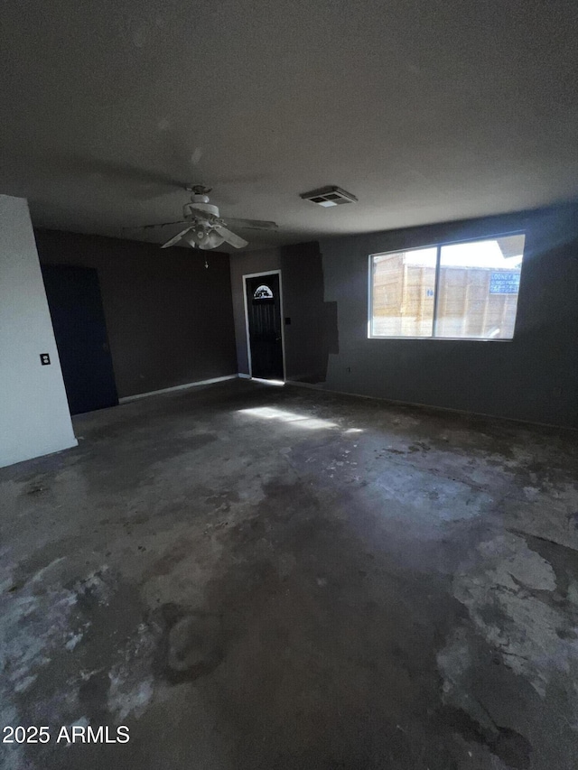 interior space featuring concrete floors