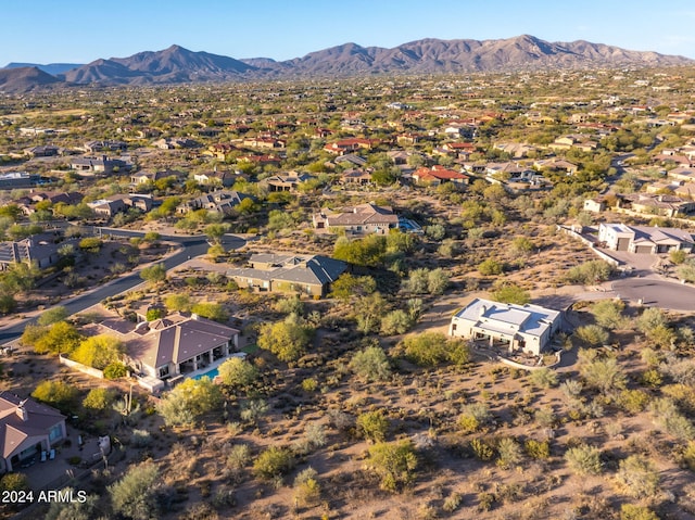 bird's eye view featuring a mountain view