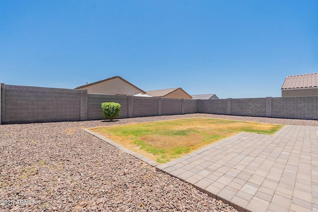 view of yard with a patio