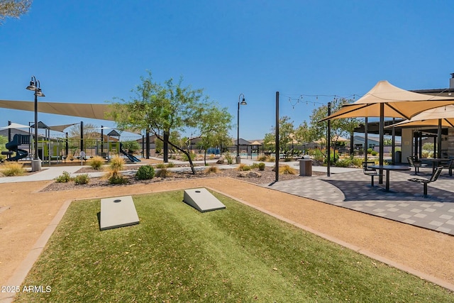 view of community featuring a playground