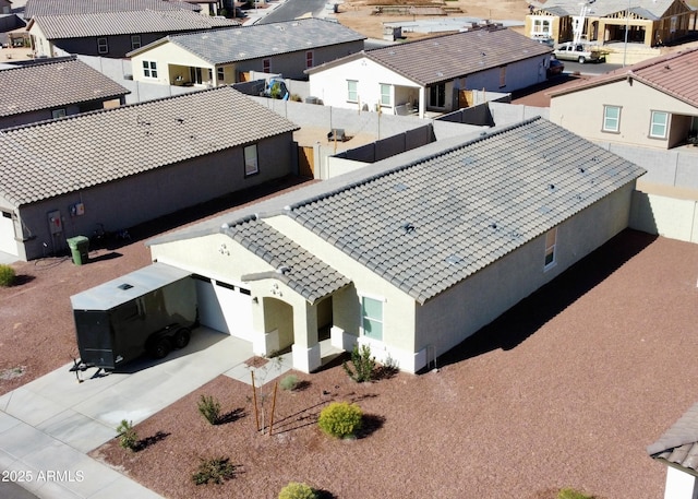 aerial perspective of suburban area