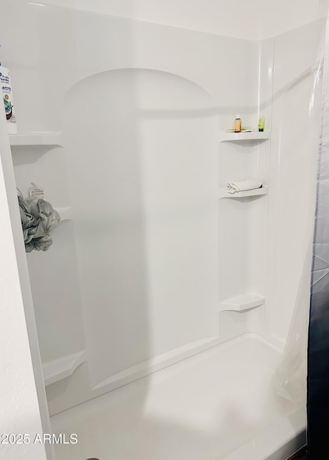bathroom with a shower