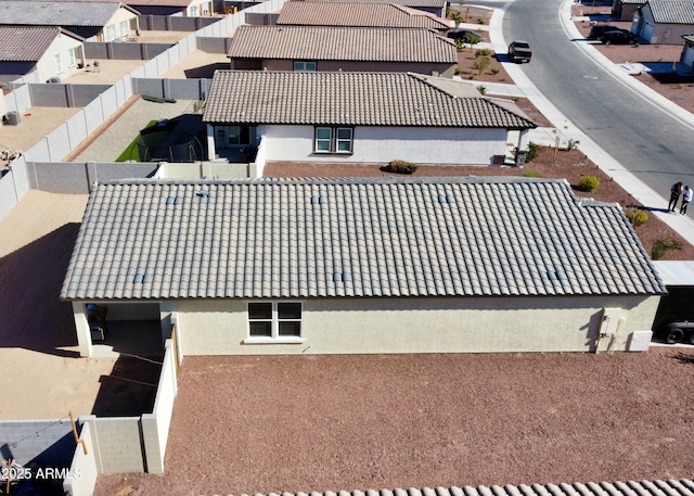 aerial view of residential area
