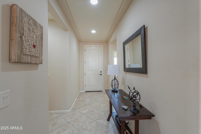 interior space with light tile patterned floors