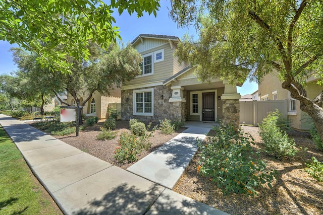 970 S Henry Ln, Gilbert, AZ 85296 - view of front of home with stone siding