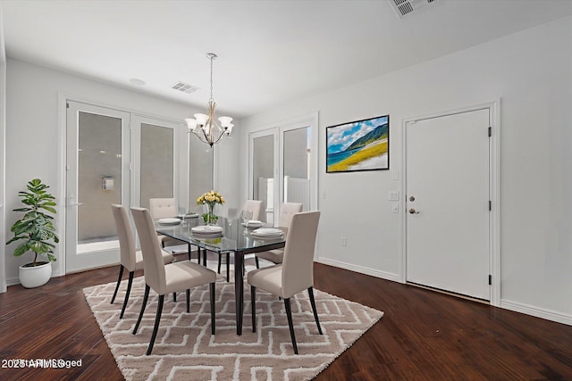 970 S Henry Ln, Gilbert, AZ 85296 - dining area with a chandelier and wood finished floors